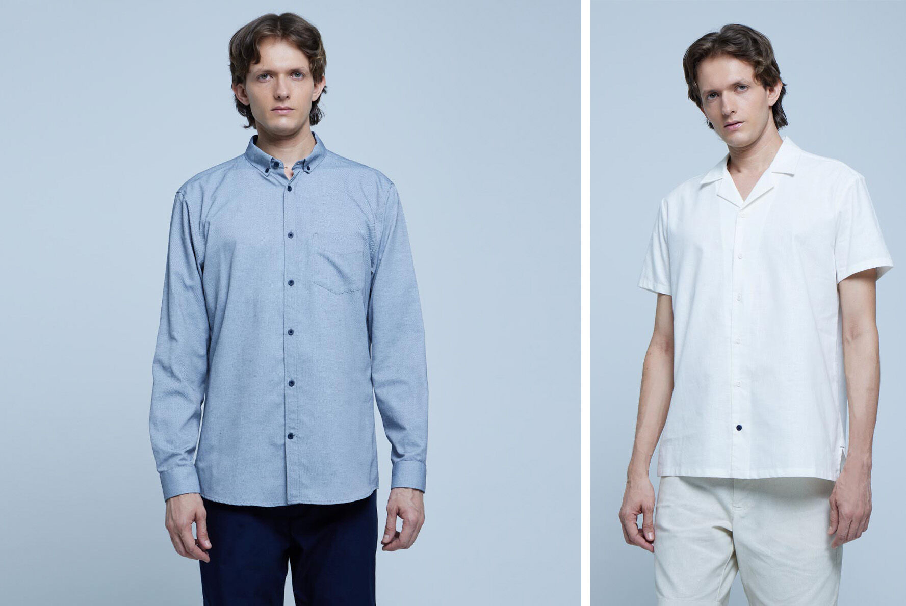 camisa color blanco para hombre